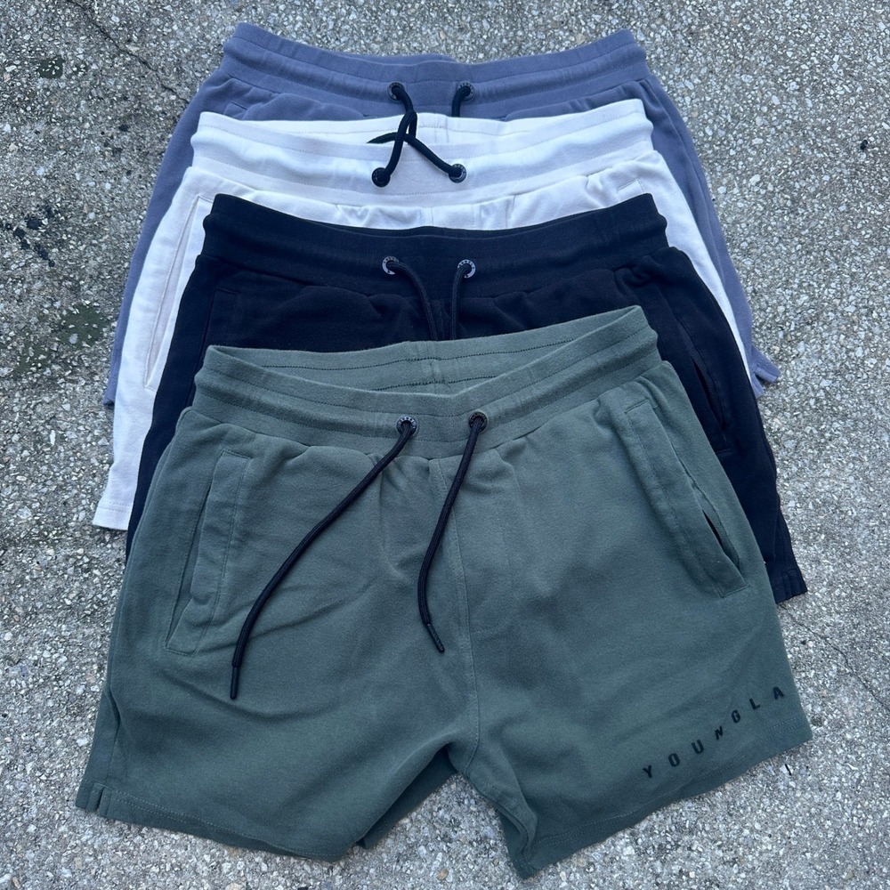 YoungLA 113 Perfect Shorts Bundle Mens Medium YLA2288 Gym Athletic Cotton 4 Pack